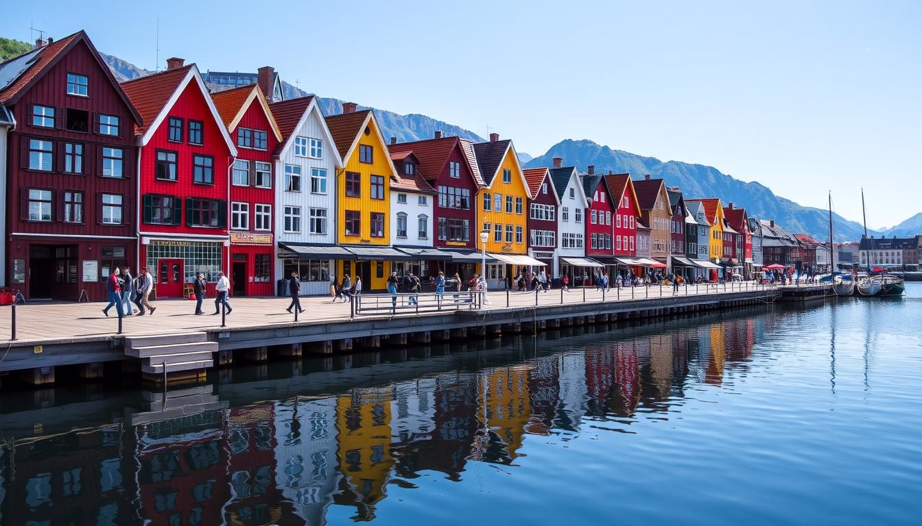Colorful Bryggen wharf in Bergen, a Must-See Destination in Magical Norway