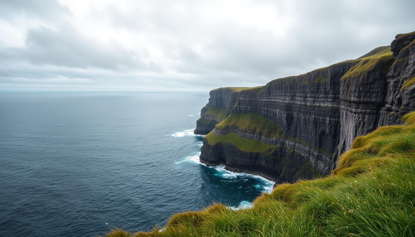 Dramatic view of the Cliffs of Moher on Ireland's west coast, a popular day trip from Dublin