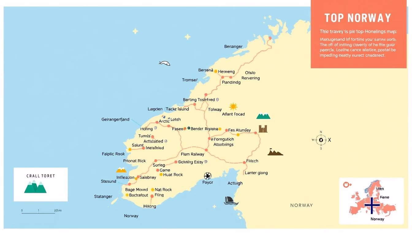 Norway travel planning map showing Must-See Destinations in Magical Norway