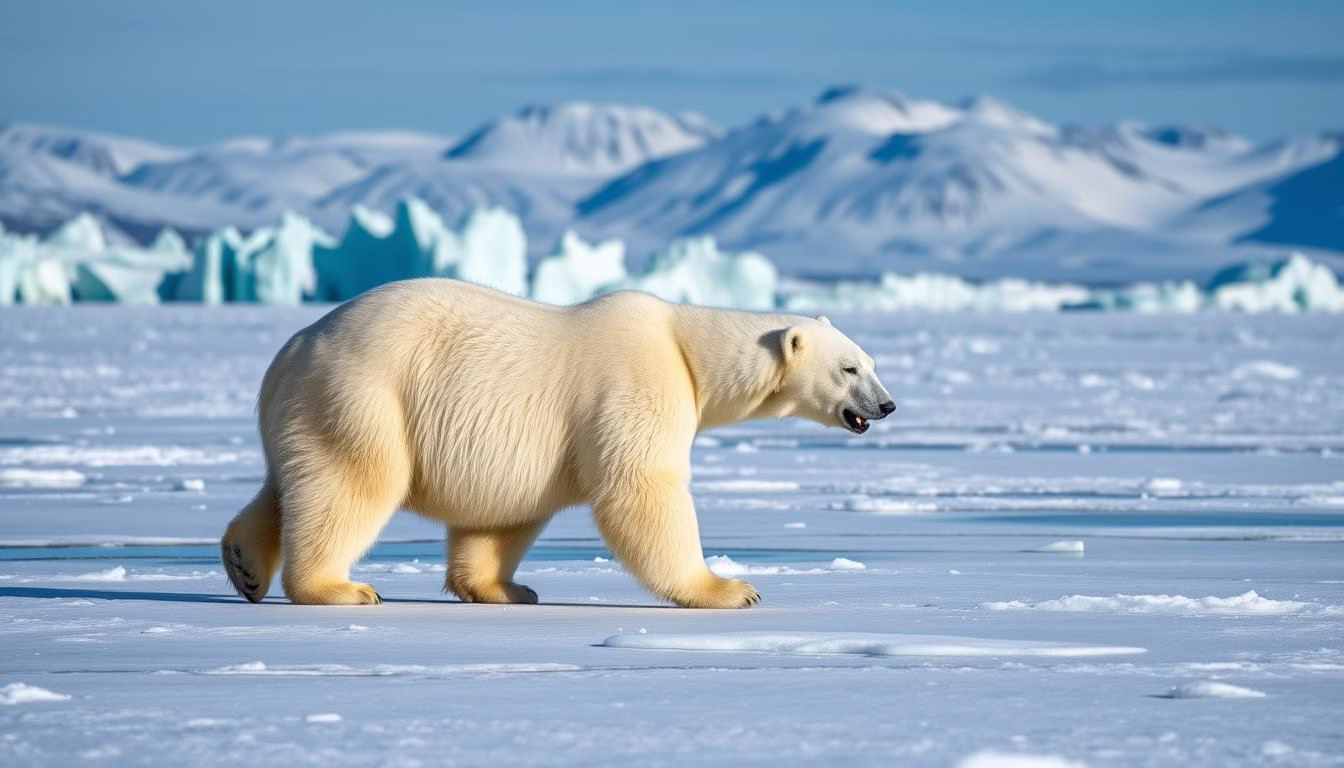 Polar bear on ice in Svalbard, a Must-See Destination in Magical Norway