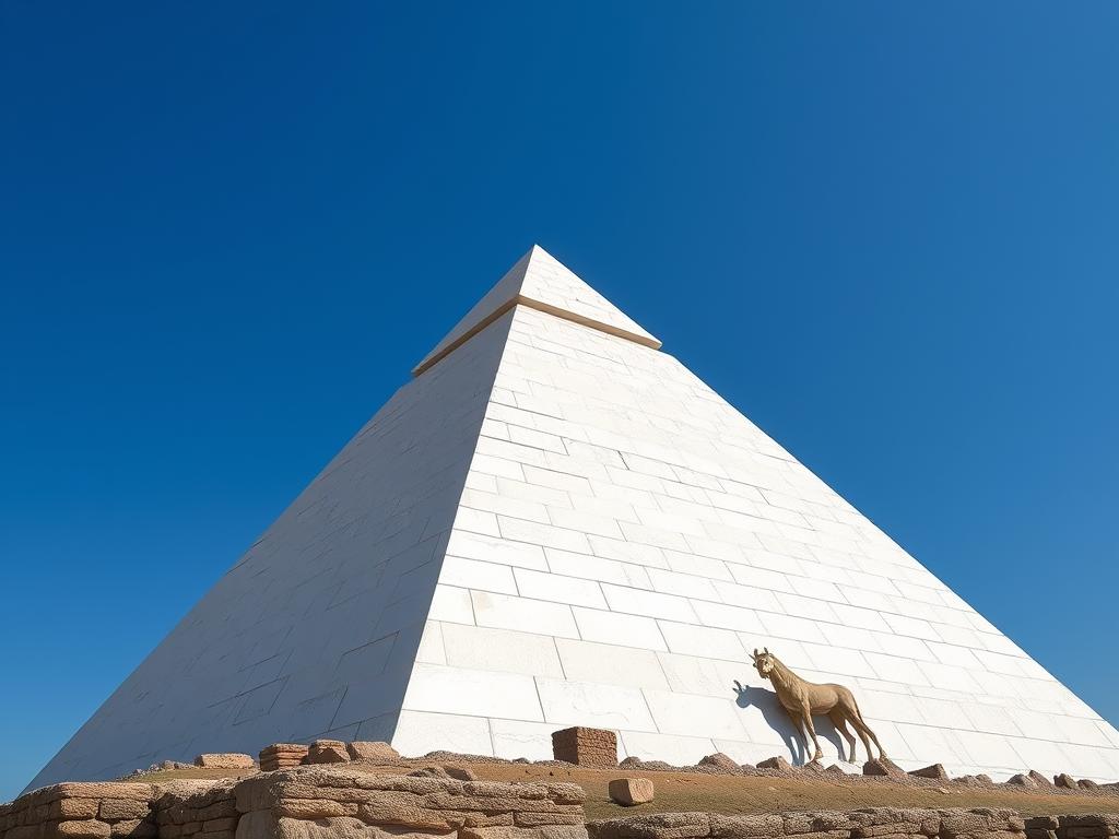 The Pyramid of Cestius in Rome, an ancient Egyptian-style pyramid built in 12 BC